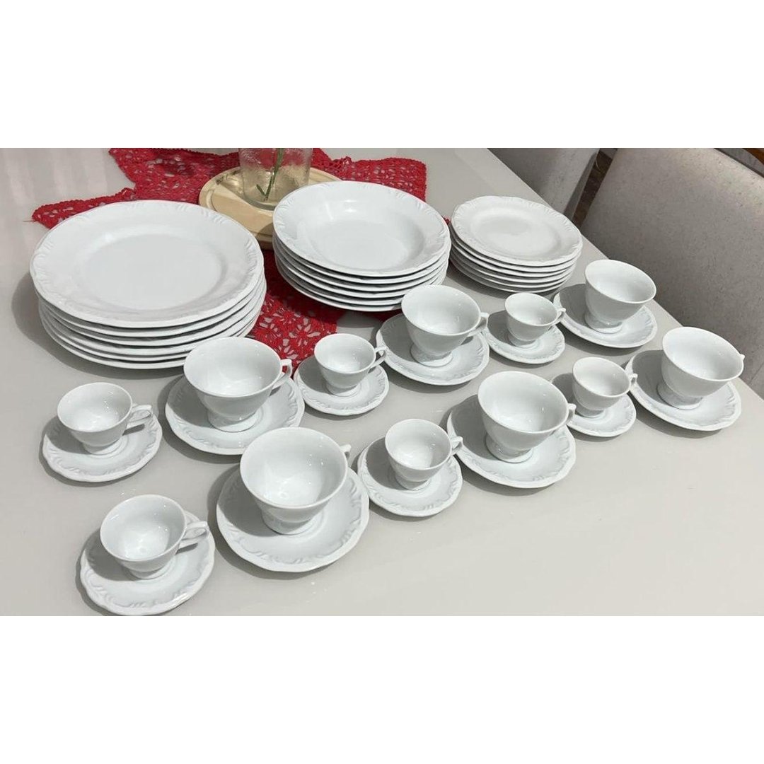Aparelho de Jantar e Chá, 42 peças em Porcelana, Schimidt