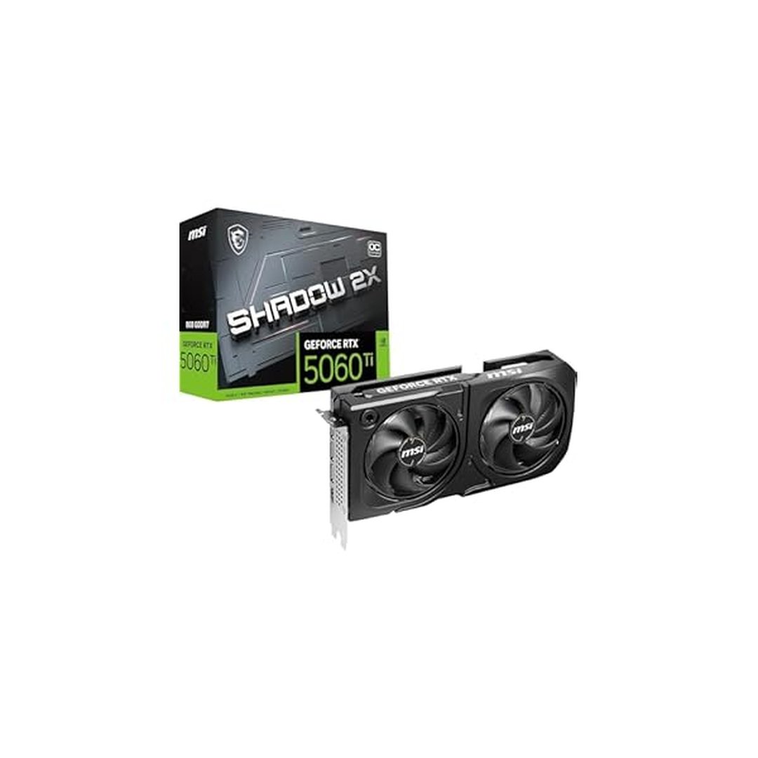 Placa de Vídeo RTX 5060 Ti 8GB Shadow 2x MSI OC Plus