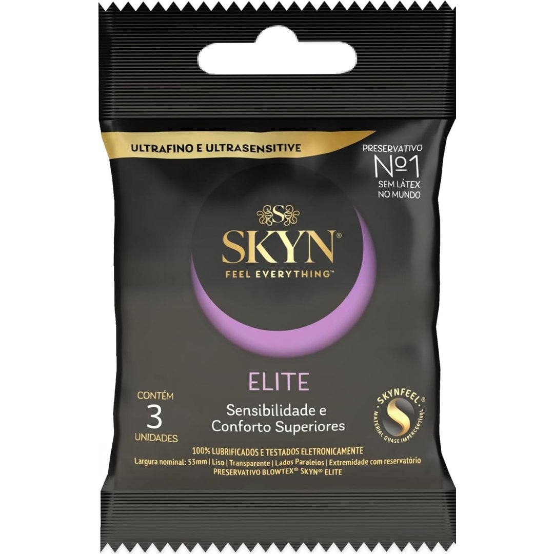 10x SKYN Preservativo Elite Com 3 Unidades