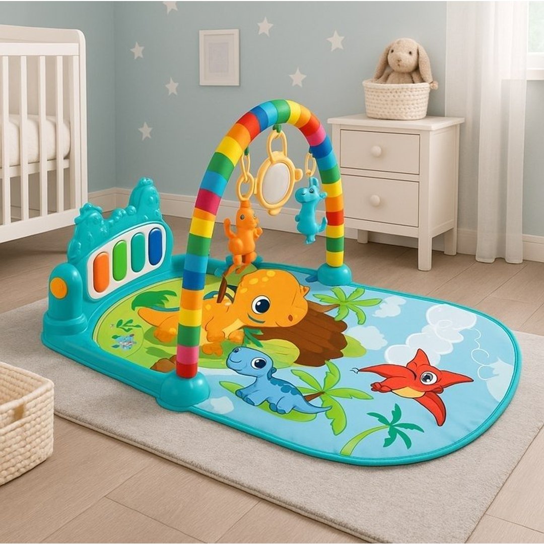 Tapete De Atividades Para Bebê Piano Funny Dino Maxi Baby