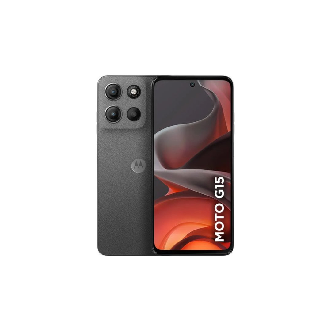 Smartphone Motorola Moto G15 256gb 12gb (4gb Ram+8gb Ram Boost) E Camera 50mp Com Ai E Night Vision Bateria De 5200 Mah Tela Fhd+ 6.7 Com Superbrilho Nfc Grafite