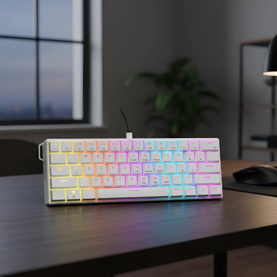 Teclado Mecânico Ajazz Nk61 60% RGB Com Fio