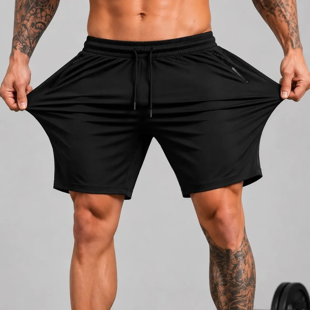 Shorts Esportivo Masculino Slim Fit Com Elastano Poliamida