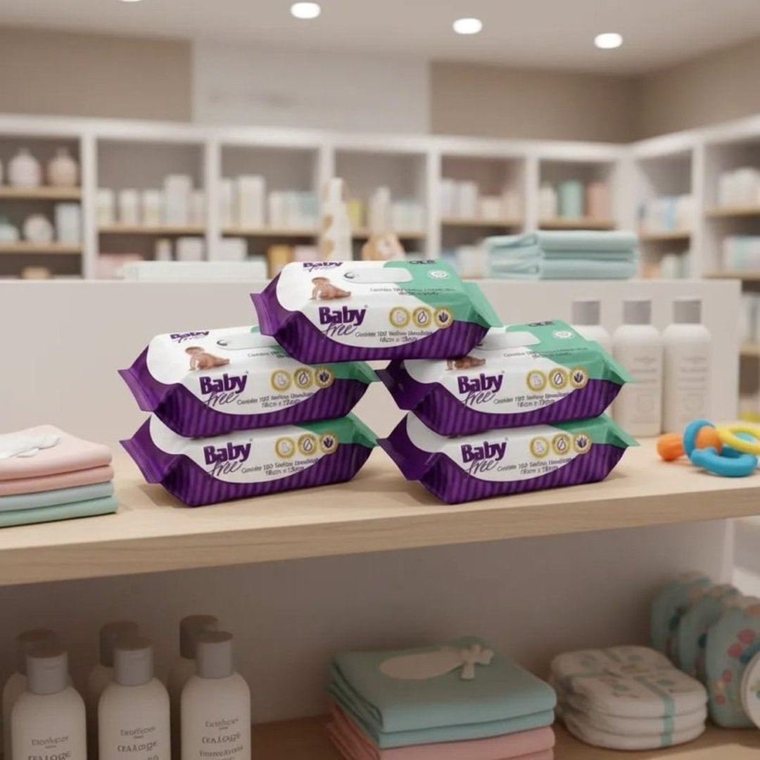 Lenços/toalhas Umedecidos Baby Free 500un