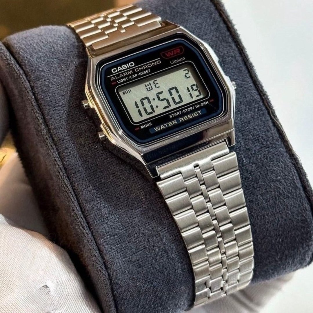 Relogio Casio Unissex Vintage Prata - A158wa-1df