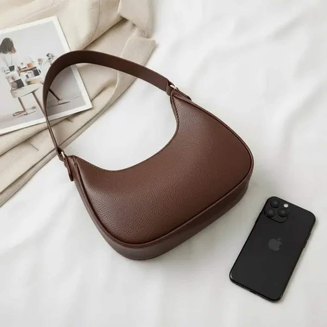 Bolsa Feminina Baguete Espaçosa De Ombro Estilosa Casual