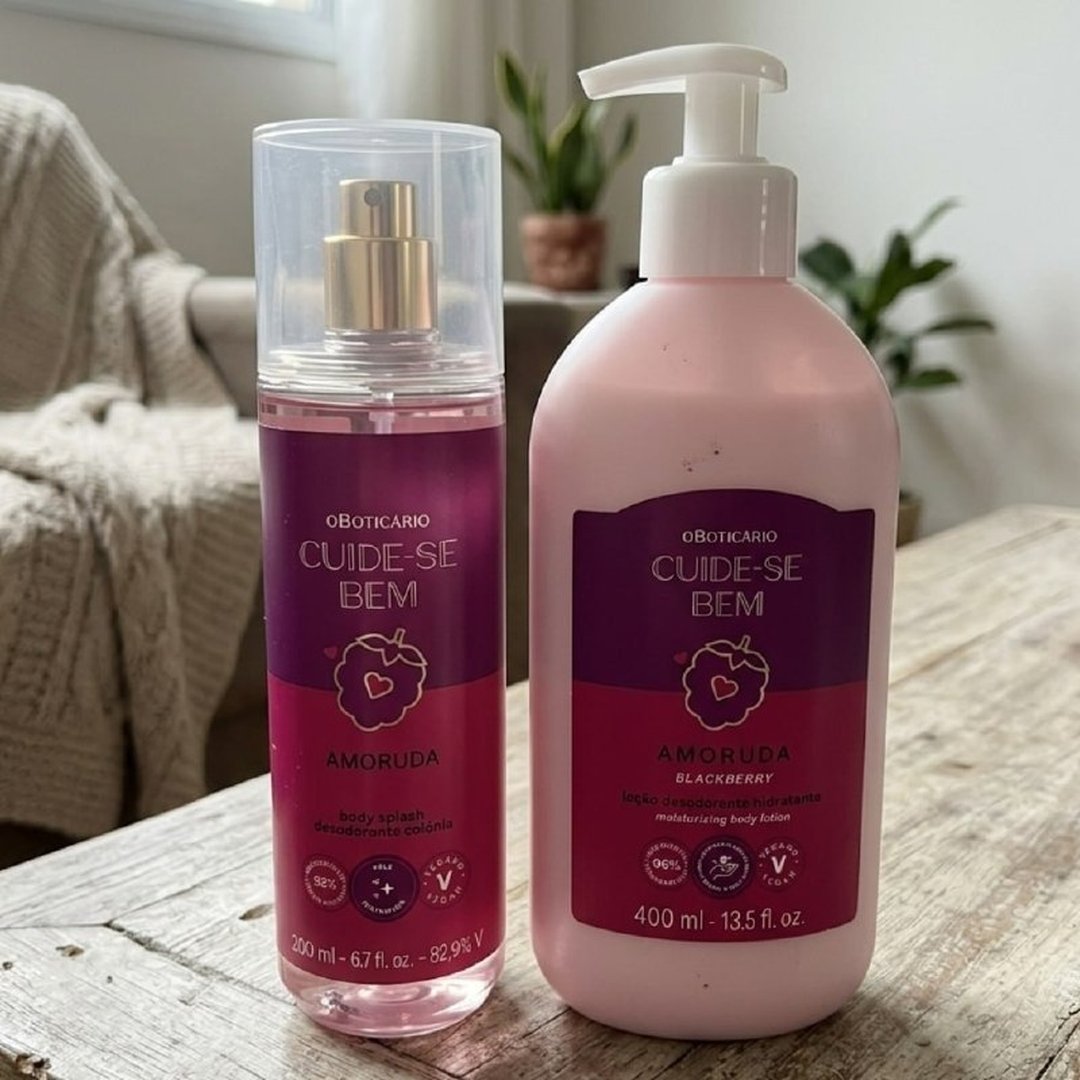 Combo Cuide-se Bem Amoruda: Body Splash 200ml + Loção Corporal 400ml